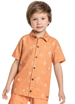 Quimby - Camisa Infantil para Menino Marrom - QUIMBY