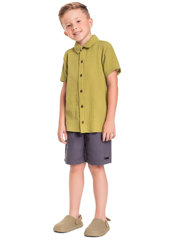 Quimby - Camisa Infantil para Menino Verde 2