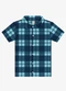 Trick Nick - Camisa Infantil Xadrez Manga Curta Azul - variação: Azul