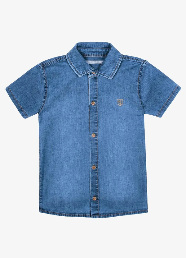 Trick Nick - Camisa Jeans Infantil Azul 5