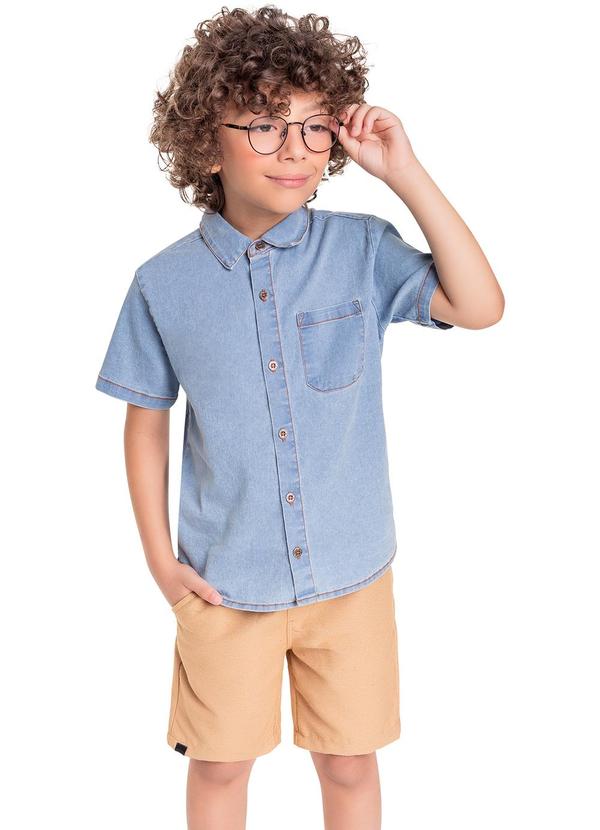Quimby - Camisa Jeans Infantil para Menino Azul 3