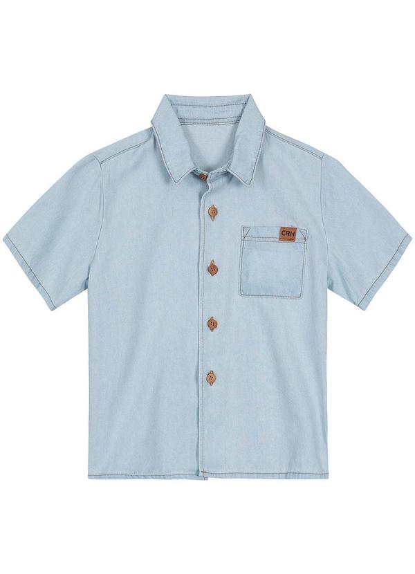 Carinhoso - Camisa Jeans Menino Azul