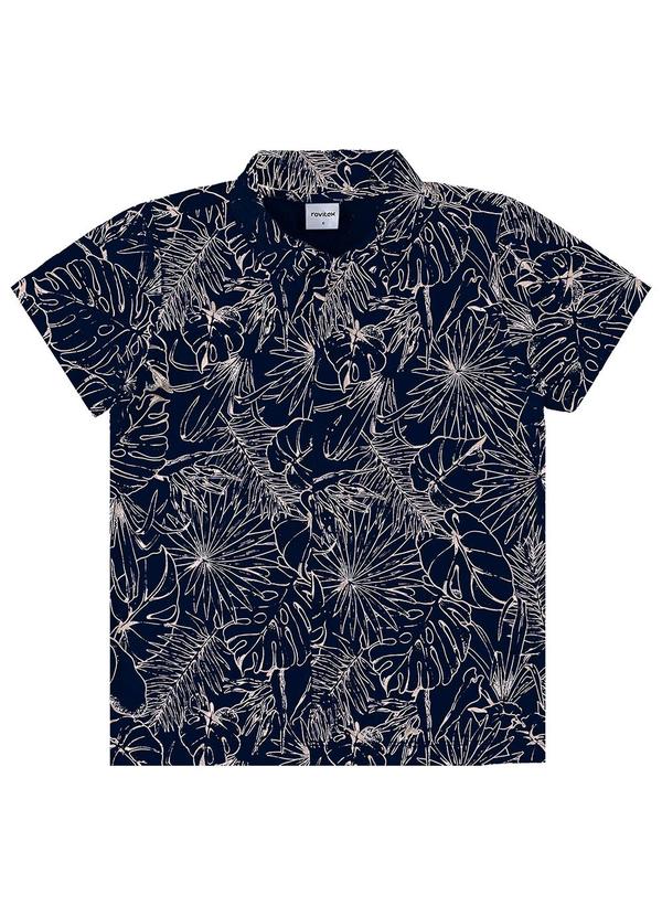 Rovi Kids - Camisa Juvenil Menino Meia Malha Azul