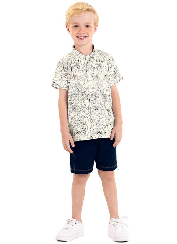 Rovi Kids - Camisa Juvenil Menino Meia Malha Bege 3