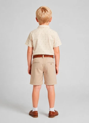 Trick Nick - Camisa Juvenil Viscose Dobby Bege - TRICK NICK