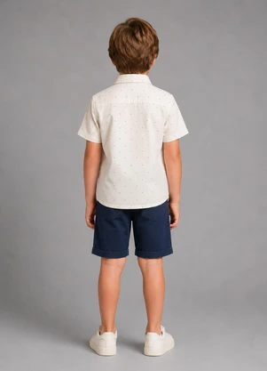 Trick Nick - Camisa Juvenil Viscose Dobby Branco - TRICK NICK