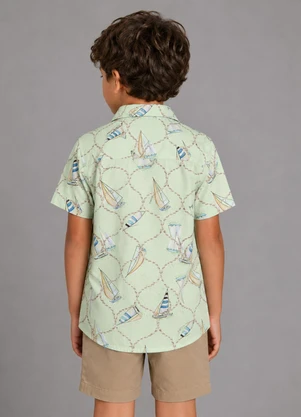 Trick Nick - Camisa Juvenil Viscose Dobby Marrom - TRICK NICK