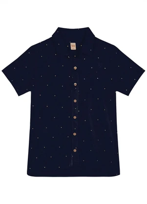 Trick Nick - Camisa Juvenil Viscose Dobby Azul - TRICK NICK
