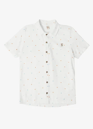 Trick Nick - Camisa Juvenil Viscose Dobby Bege - TRICK NICK