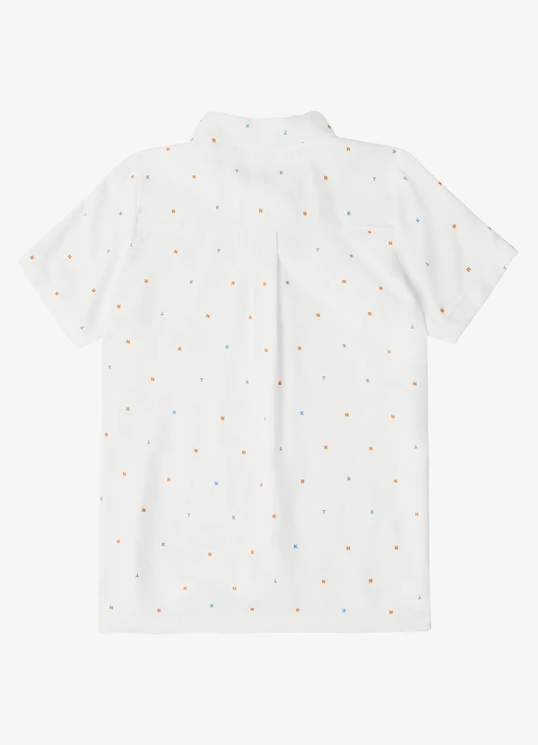 Trick Nick - Camisa Juvenil Viscose Dobby Bege 2