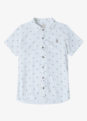 Trick Nick - Camisa Juvenil Viscose Dobby Branco - TRICK NICK