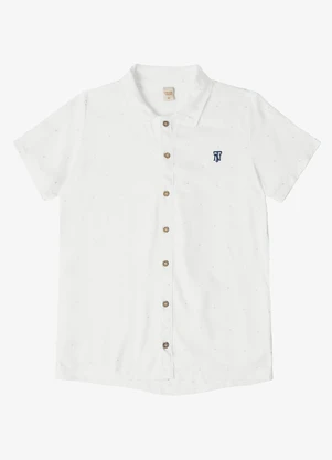 Trick Nick - Camisa Juvenil Viscose Dobby Branco - TRICK NICK