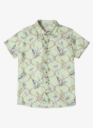 Trick Nick - Camisa Juvenil Viscose Dobby Marrom - TRICK NICK