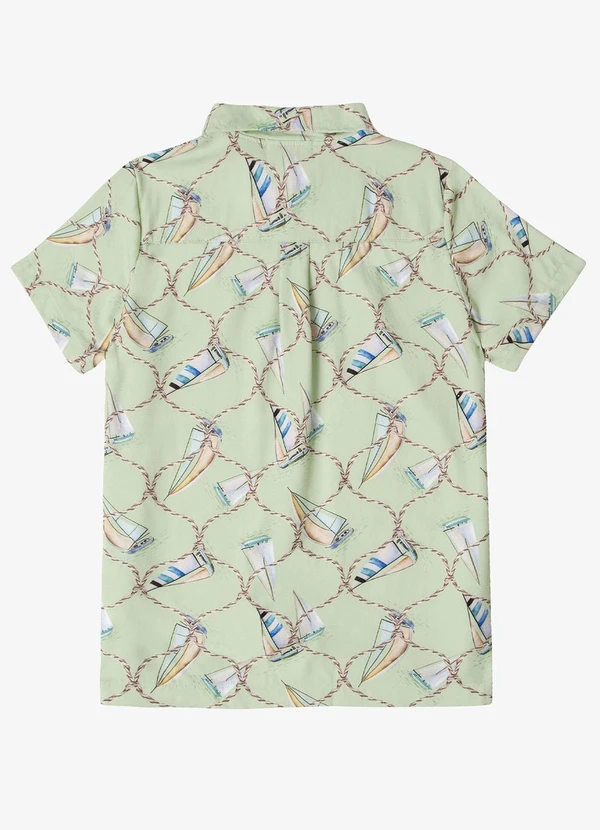 Trick Nick - Camisa Juvenil Viscose Dobby Marrom 2