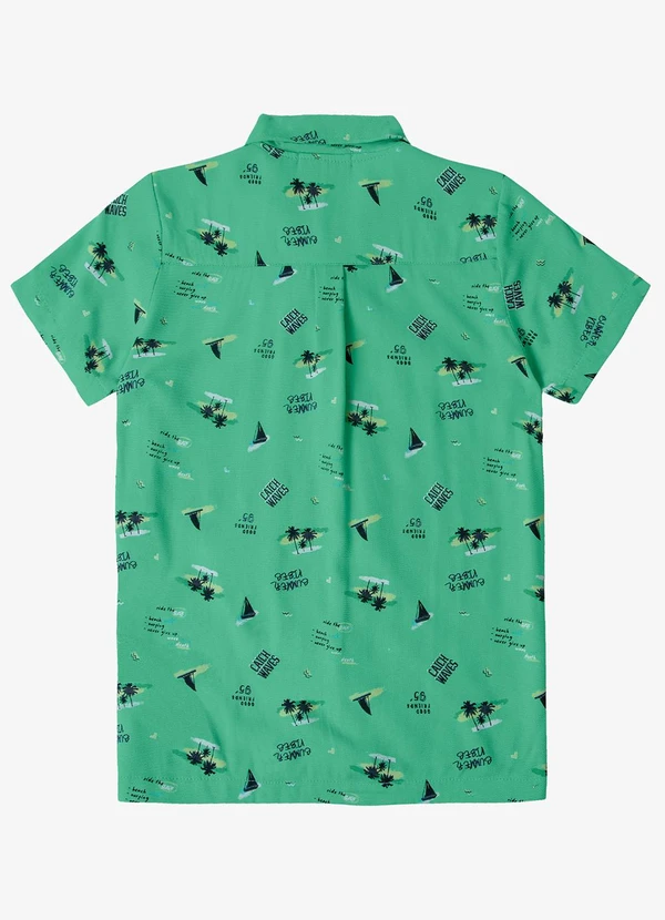 Trick Nick - Camisa Juvenil Viscose Dobby Verde 2