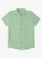 Trick Nick - Camisa Juvenil Viscose Dobby Branco - variação: Verde