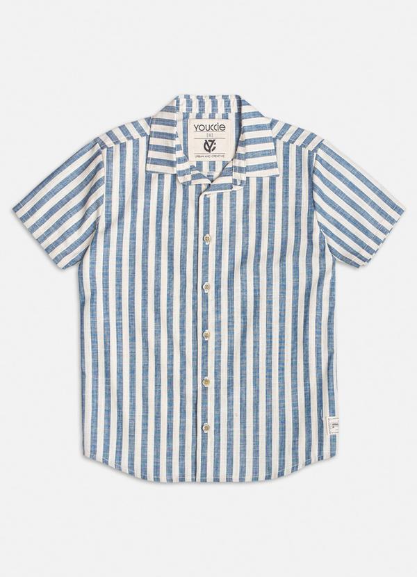 Youccie - Camisa Listrada Azul