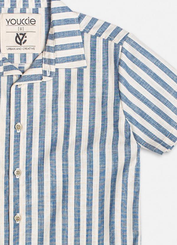 Youccie - Camisa Listrada Azul 3