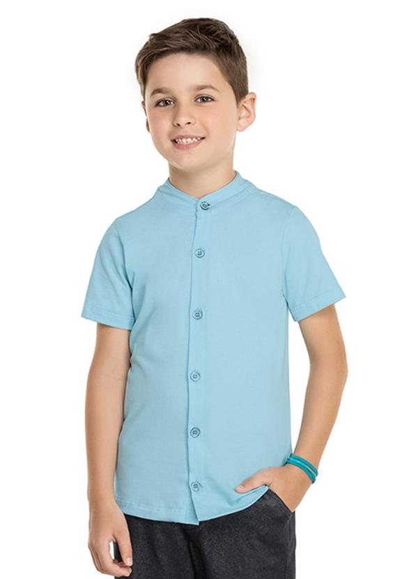 Alenice - Camisa Malha Flame Meninos Azul