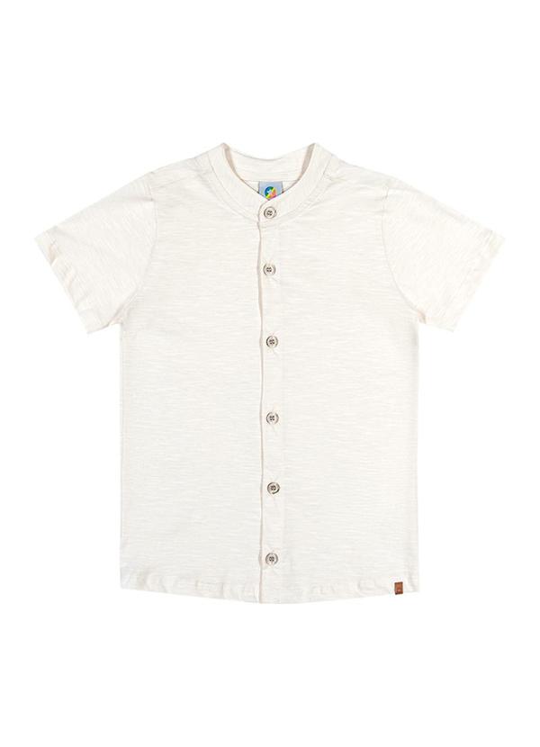 Alenice - Camisa Malha Flame Meninos Branco