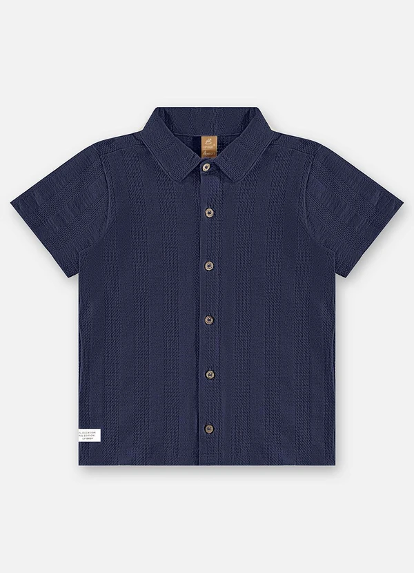 Up Baby - Camisa Malha Tricô Infantil Azul 2