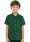 Elian - Camisa Manga Curta Infantil Menino Tropical Bege - variação: Verde