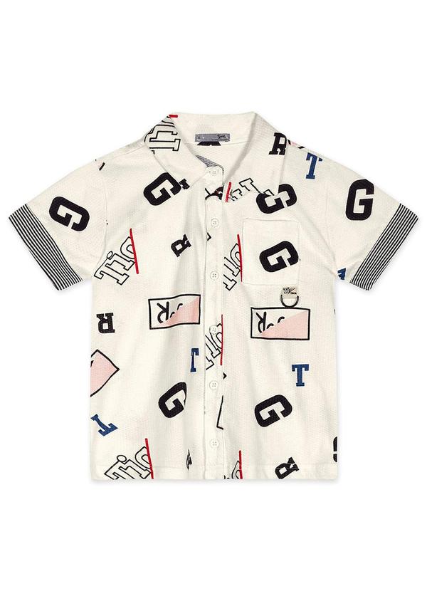 Tigor T Tigre - Camisa Menino Branco