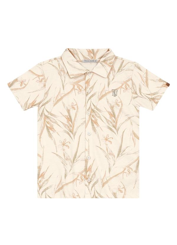 Trick Nick - Camisa Masculina em Meia Malha Bege 2