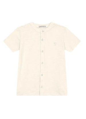 Trick Nick - Camisa Masculina em Meia Malha Maquineta Bege - TRICK NICK