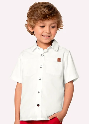 Camisa Menino em Cambraia Milon (Off White) - MILON