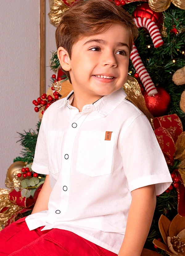 Milon - Camisa Menino em Cambraia Milon Off White 3