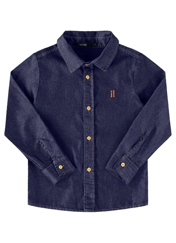 Ioluig - Camisa Menino Jeans Leve Azul 3