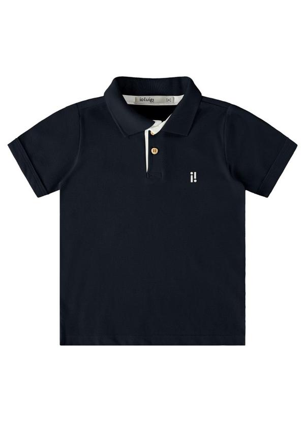 Ioluig - Camisa Menino Polo Malha Piquet Preto