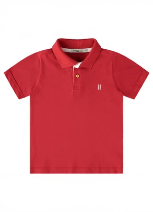 Ioluig - Camisa Menino Polo Malha Piquet Vermelho - IOLUIG