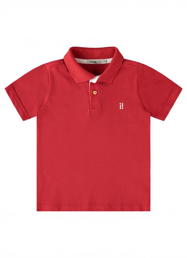 Ioluig - Camisa Menino Polo Malha Piquet Vermelho 1