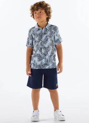 Quimby - Camisa Menino Viscose Azul - QUIMBY