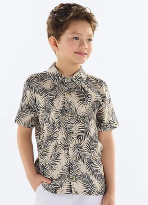 Quimby - Camisa Menino Viscose Cinza - QUIMBY