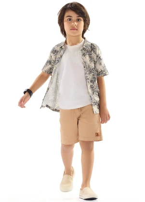 Quimby - Camisa Menino Viscose Cinza - QUIMBY