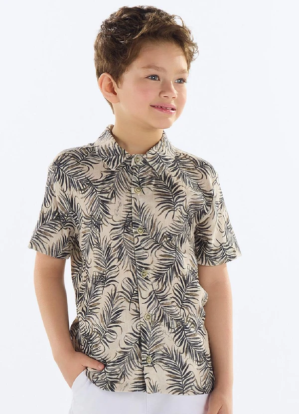 Quimby - Camisa Menino Viscose Cinza