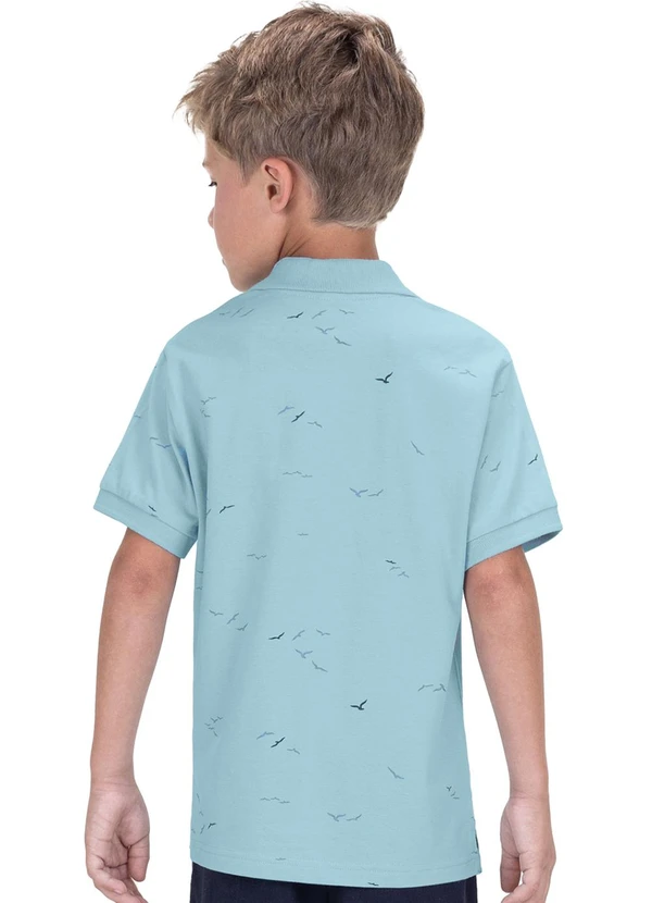 Trick Nick - Camisa Polo Infantil em Cotton Azul 2