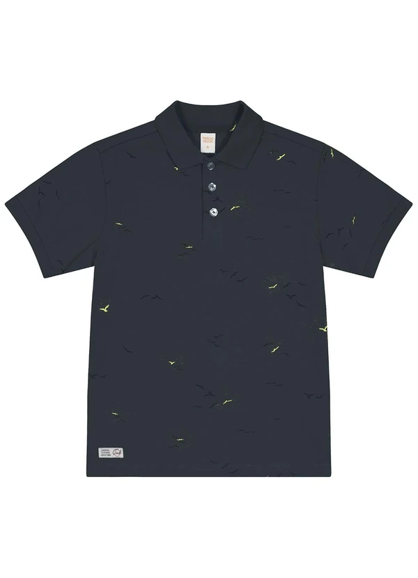 Trick Nick - Camisa Polo Infantil em Cotton Cinza