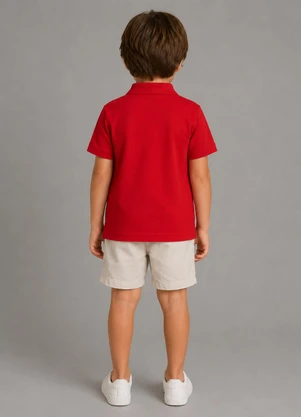 Trick Nick - Camisa Polo Infantil Masculina Vermelho - TRICK NICK
