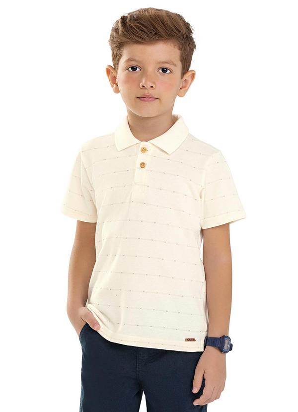 Colorittá - Camisa Polo Infantil Menino Listras Bege