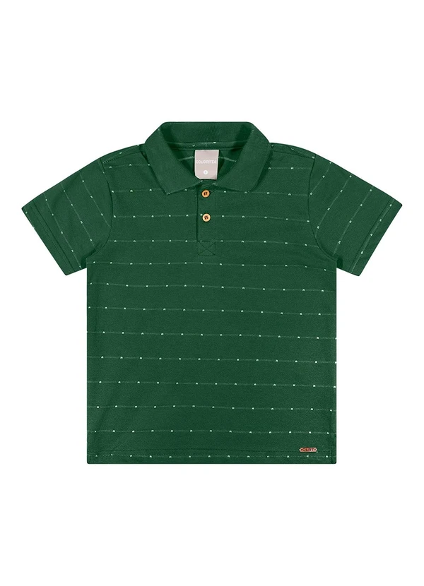 Colorittá - Camisa Polo Infantil Menino Listras Verde