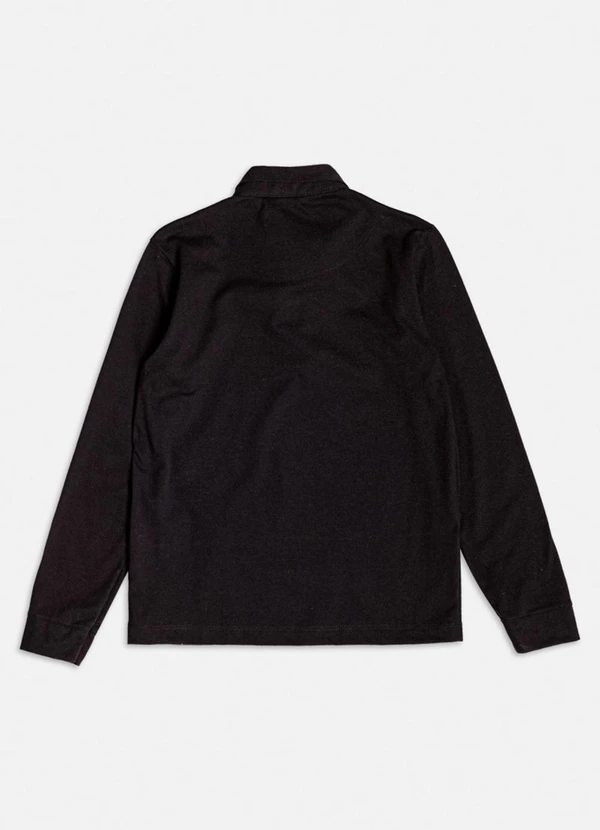 Youccie - Camisa Polo Manga Longa Básica Preto 2