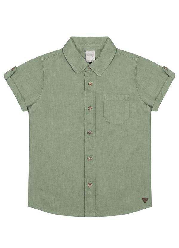 Alakazoo - Camisa Sarja Infantil Menino com Manga Curta Verde 5