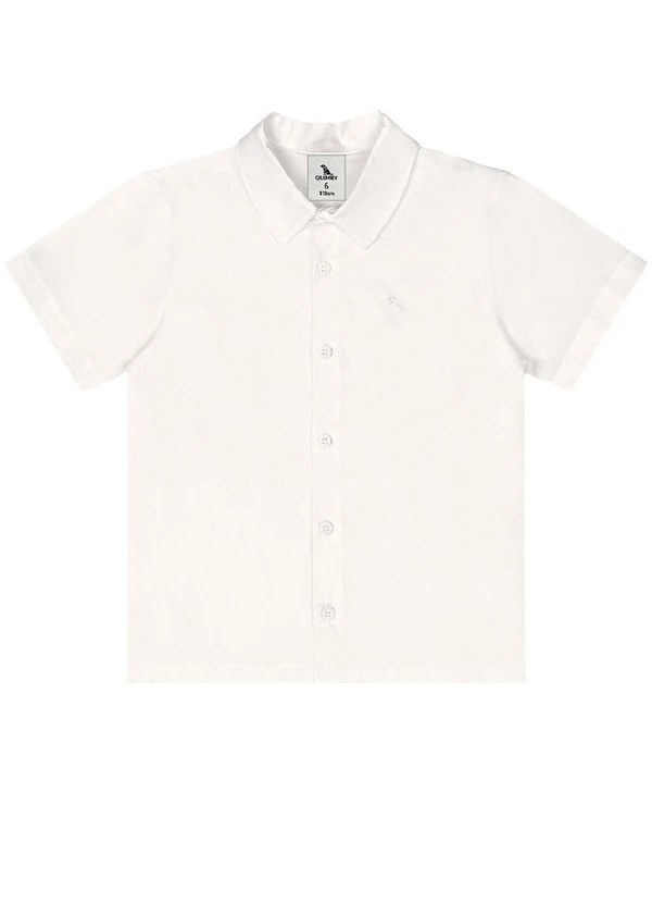 Quimby - Camisa Social Infantil em Tricoline Branco 3