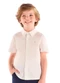 Quimby - Camisa Social Infantil em Tricoline Verde - variação: Branco