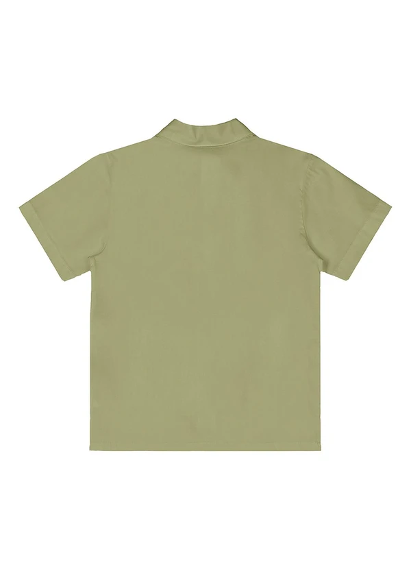 Quimby - Camisa Social Infantil em Tricoline Verde 4