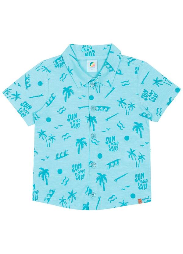 Alenice - Camisa Sun & Surf Meninos Azul